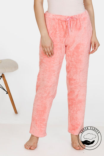Buy Zivame Fluffy Fur Knit Pyjama - Pink